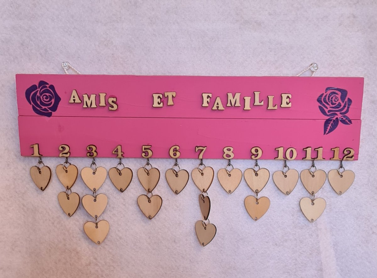 Calendrier anniversaire 